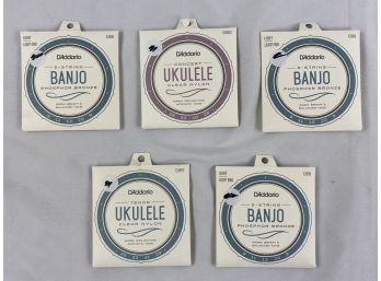 Group Of 5 DAddario Banjo & Ukelele Strings