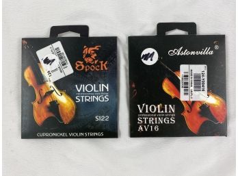 Pair Of Professional Violin Strings By Astonvilla & Spock