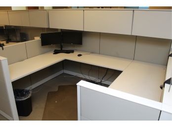 Pair Of 2 Cubicle Desk Areas Lot 7