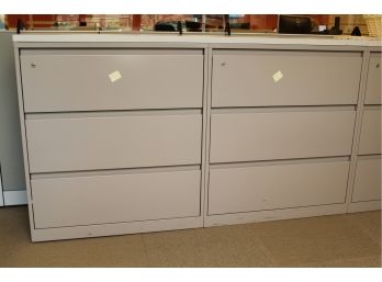 Set Of 2 High Three Drawer File Cabinets (2 Of 6)