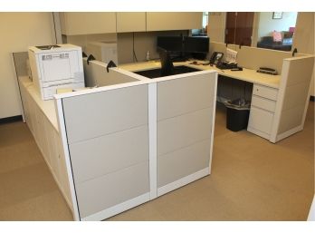 (1 1/2) Cubicle Desk Area (some Extra Storage)