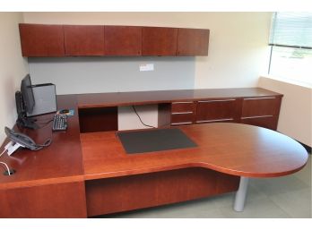 Executive Suite  Mahogany Finish Office Work Station (1 Of 2)