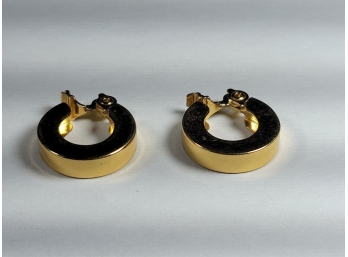 Pair Of Gold Colored Loop Earrings