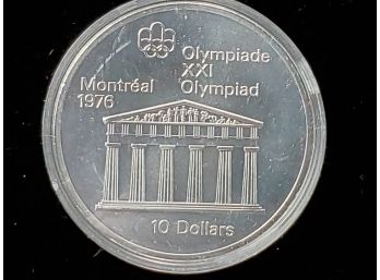 1974 Queen Elizabeth $10 Montreal Olympic Coin- Pillars