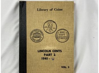 Lincoln Cents Book Of Coins 1941-1961