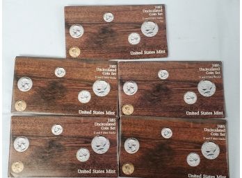 1985 United States Mint Uncirculated Coin Set- 5 Sets