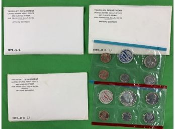 1970 Treasury Department Uncirculated Coin Set- 3 Sets
