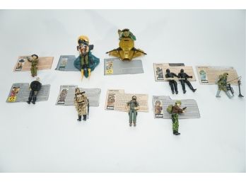Vintage Group Of 80s GI Joes With Info Cards