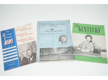 Trio Of Vintage 1940s American Magazines And Programs