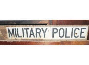 Vintage Military Police Sign