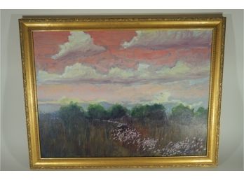 Framed Oil On Canvas Painting Signed