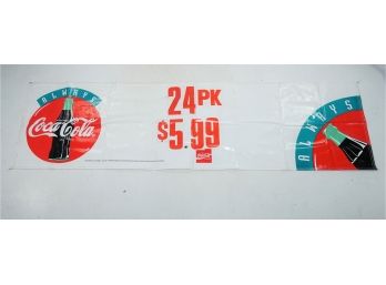 Vintage 1993 Coca Cola 24 Pack Banner