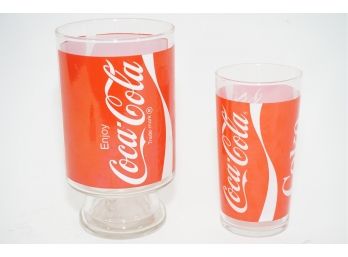 Pair Of Coca Cola Glasses With 'modern Label'