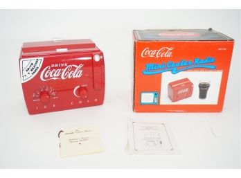 Vintage Coca Cola Mini Cooler Radio