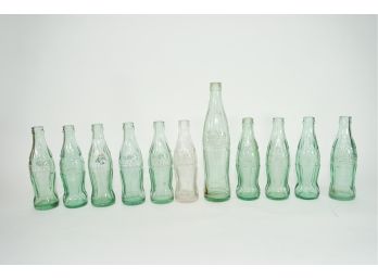 Large Lot Of Coca Cola Glass Bottles