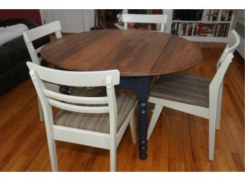 A Beautifully Restored Drop Leaf Dining Table With 4 Matching Chairs