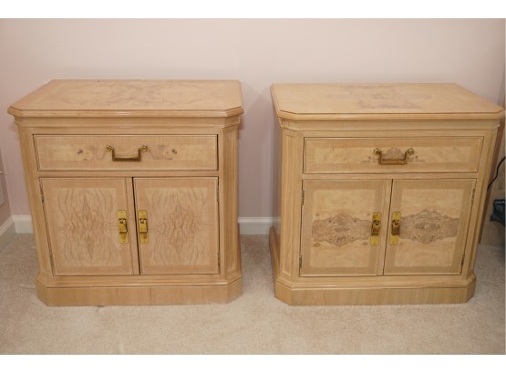 A Pair Of  Drexel Heritage Corinthian Collection Night Stand-1