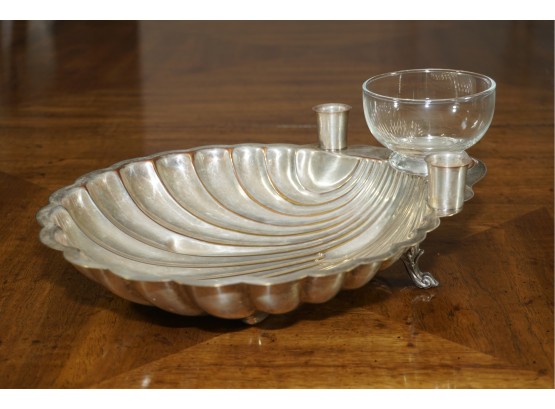 Vintage Silver Sea Shell Candy Dish