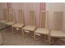 Six Mid Century Modern  High Back Dining  Chairs Covered In Faux Alligator Leather