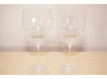 Pair Of Crystal Wine Glasses