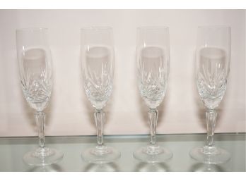 Set Of  4 Crystal Champagne Glasses