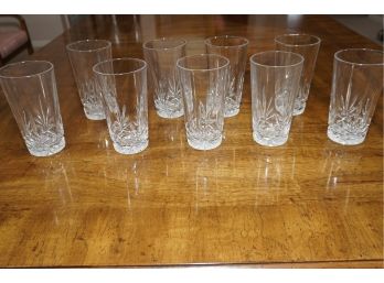 Set Of 9 Etched Drinking Glasses