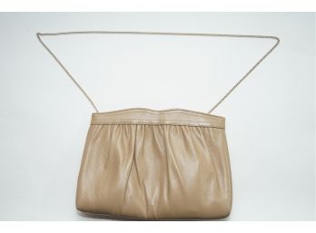 Vintage Tan Hand Bag With Chain