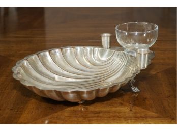 Vintage Silver Sea Shell Candy Dish