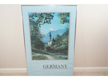 Vintage  ' Germany' Litho Framed Poster