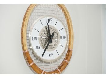 Tennis Racket Wall Clock By Mastercrafters