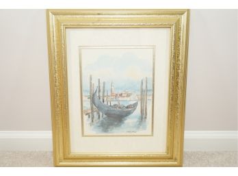 Framed Print Of 'docked Boat'