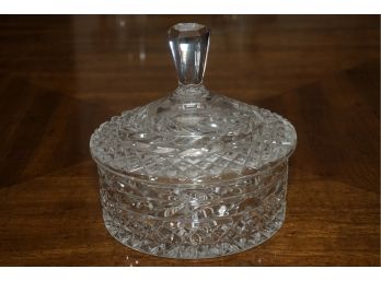 Vintage Etched Crystal Candy Jar With Lid