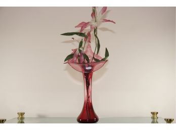 Glass Red Tinted Vase