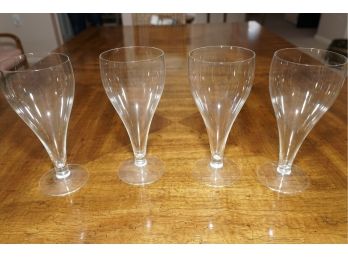 Set Of 4 Crystal Beer Glasses