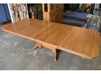 Vintage Dining Table With Two Leaves
