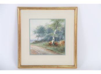 A.L. Henry Watercolor Framed