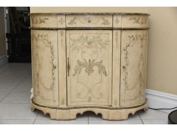 A Hand Painted French Country Console Entry Hall Table