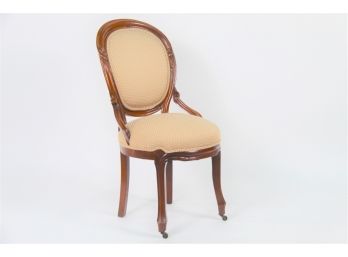 A Louis XIV Carved Maple Oval Back Side Chair