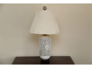 A Pierced Porcelain  Table Lamp