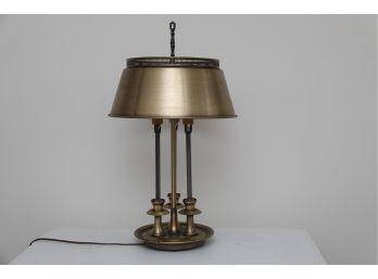 A Vintage 24 Tall Brass Three Light Lamp