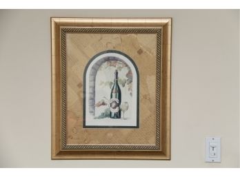 Decorative Chardonnay Bottle Framed Art