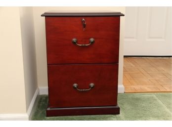 Mahogany Two Drawer File Cabinet