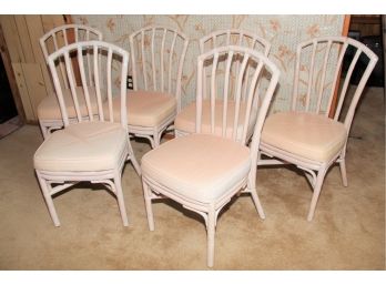 Six Whitecraft Rattan Chairs