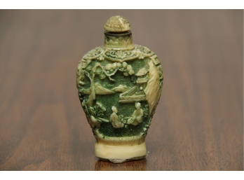 Carved Asian Snuff Bottle