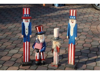 Uncle Sam Wooden Figurines