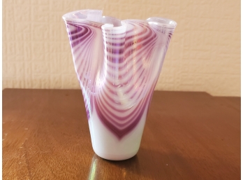 A Murano Glass Free Form Petite Vase