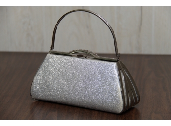Glossy Purse With Curved Handle