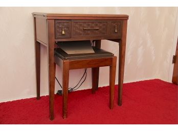 Sewing Table With Stool And Signer Sewing Machine