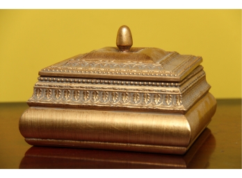 Decorative Gold Tone Keepsake Box