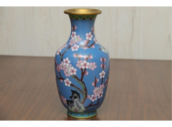 Hand Painted Asian Vase